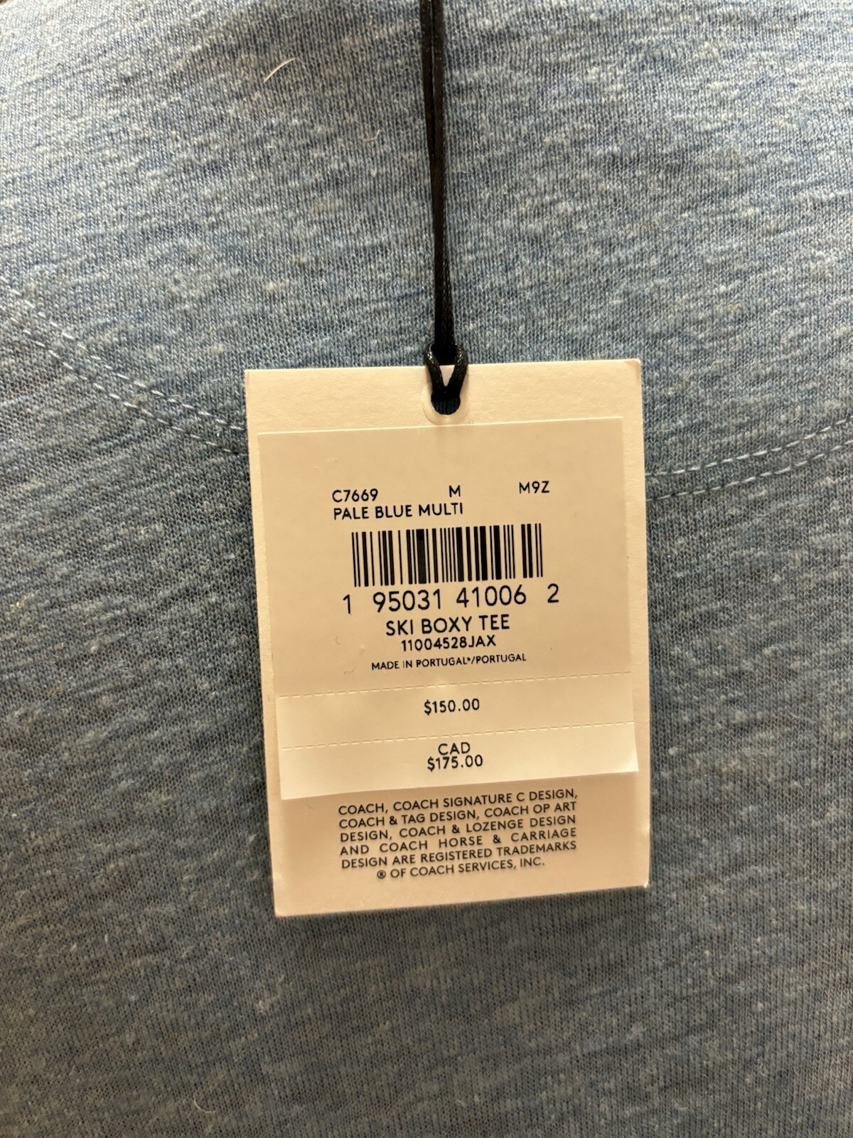 Designer COACH Brand Retro Ski Graphic T-Shirt Wool/Linen Size M (org $150) gallery