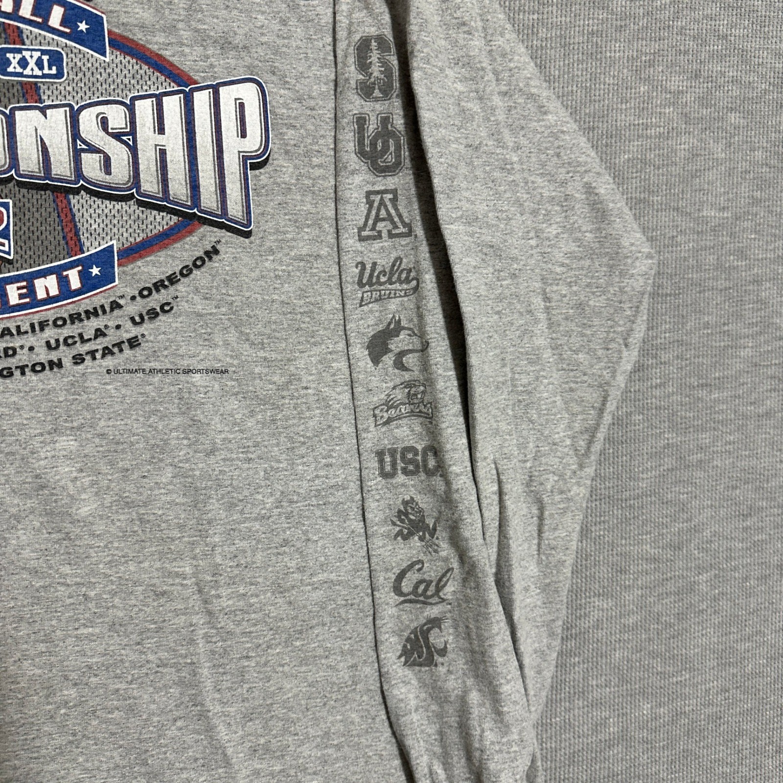 Vintage 2002 Pac-10 Basketball Championship Tournament Gray Long Sleeve Shirt L gallery