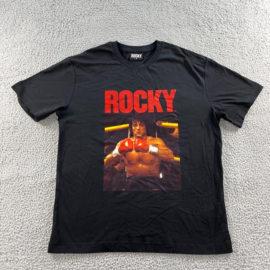 NEW Rocky T Shirt Mens Medium Black Graphic Tee Topman Sylvester Stallone Boxing gallery