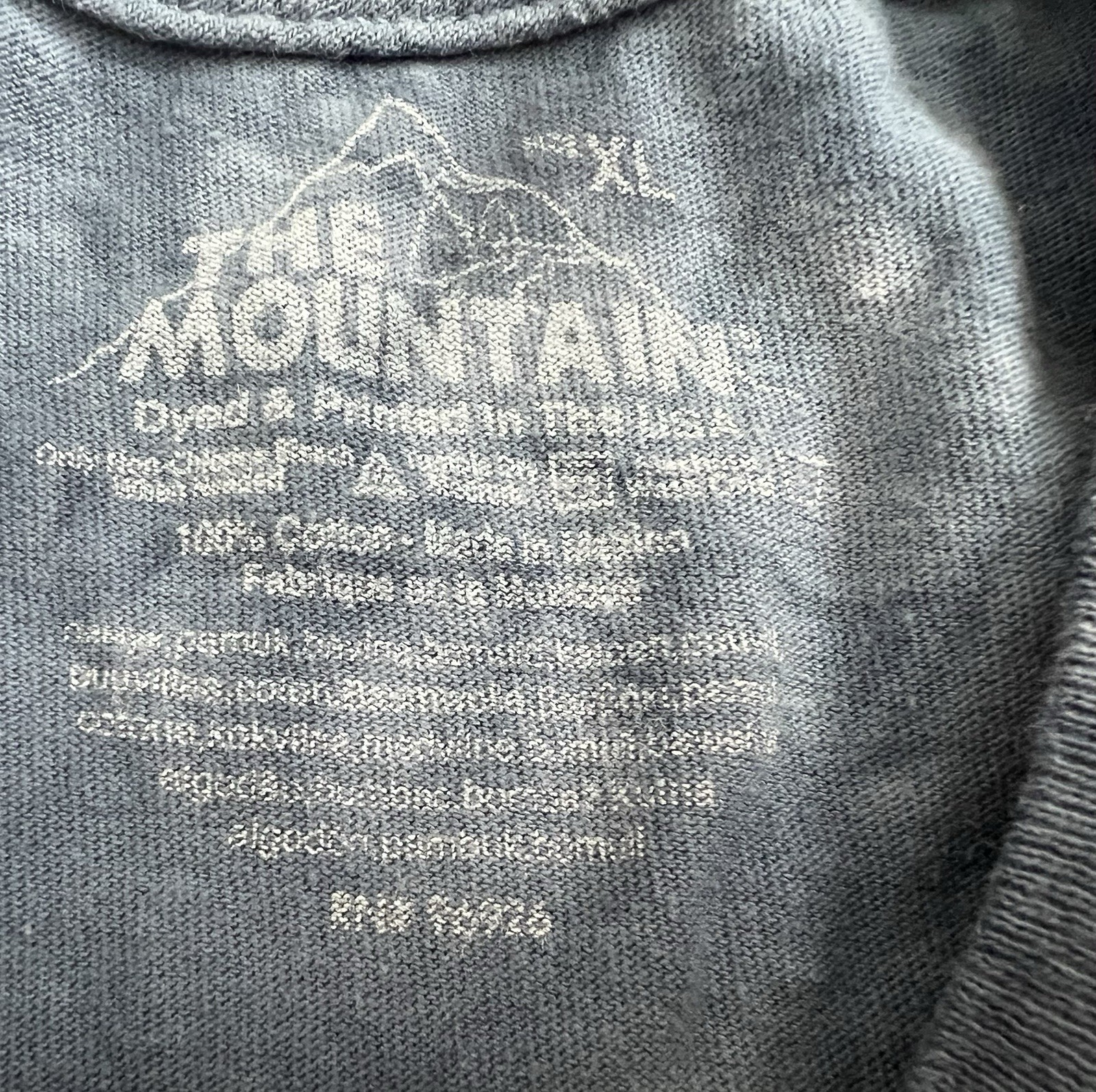 The Mountain Shirt Mens XL Blue Tie Dye Short Sleeve Bear Fishing Fisherman S/S gallery