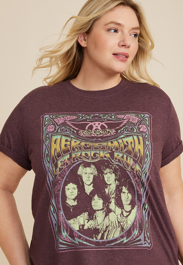 Let Rock Rule Aerosmith DARK HEATHER Unisex Remake T shirt classic style NH14532 gallery
