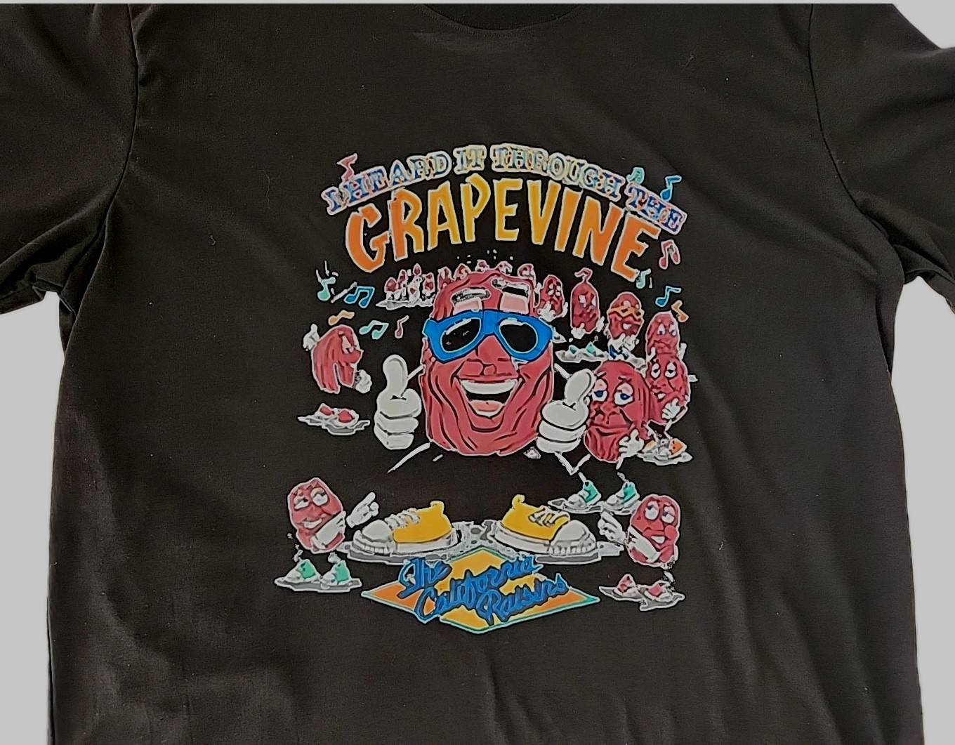 California Raisins "I Heard It Through The Grapevine" Men's 2XL Cotton Tee NWOT gallery