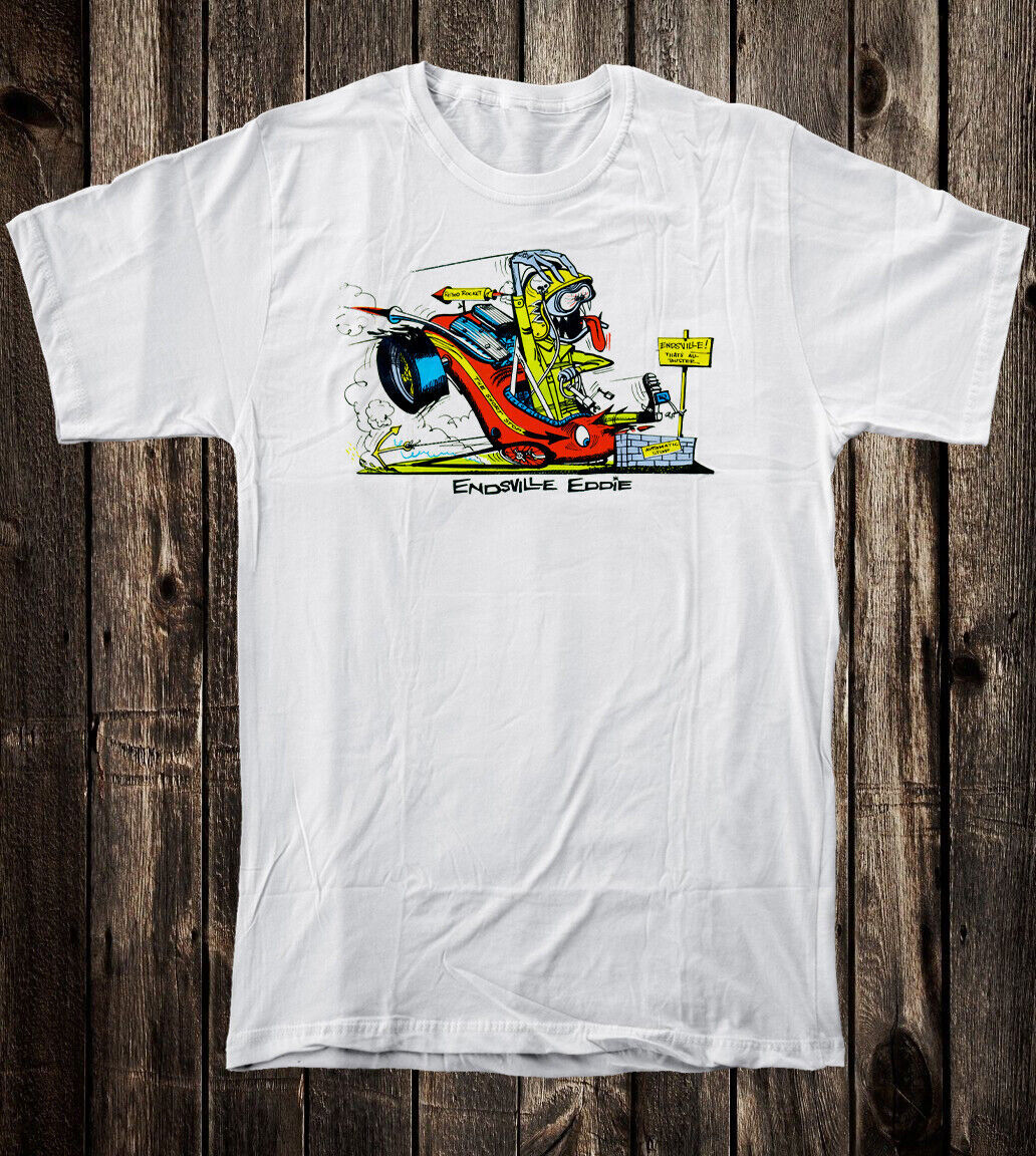 Retro Tee T Shirt Hot Rod Drag Race Racing Weird Oh Endsville Eddie gallery