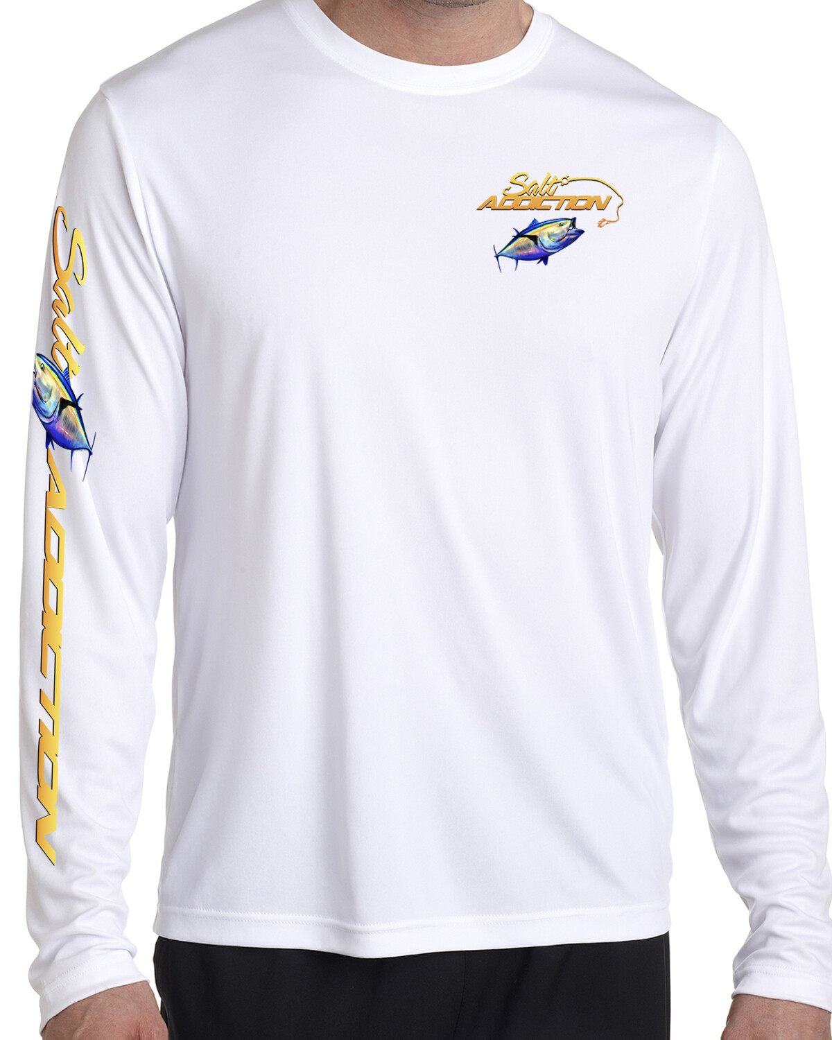 Salt Addiction t shirt long sleeve performance microfiber fishing uv 50+ Tuna gallery