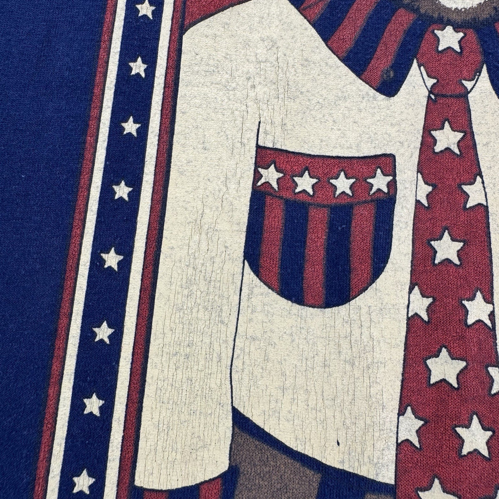 Vintage 90's American Cats Portrait Size XXL T-Shirt Patriotic Male Female Flag gallery