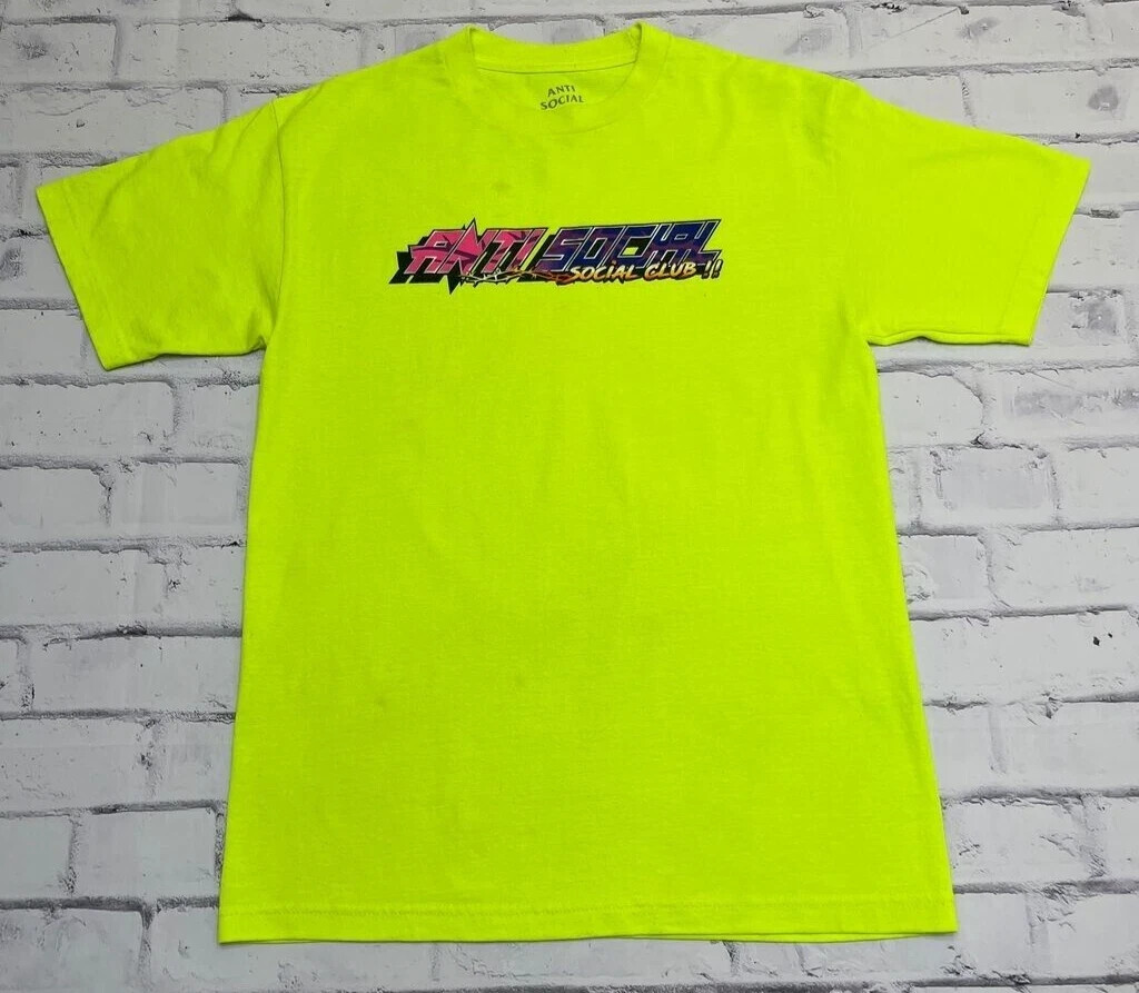 Anti Social Social Club Shirt Adult Medium Neon Colored Streetwear Punk Grunge gallery