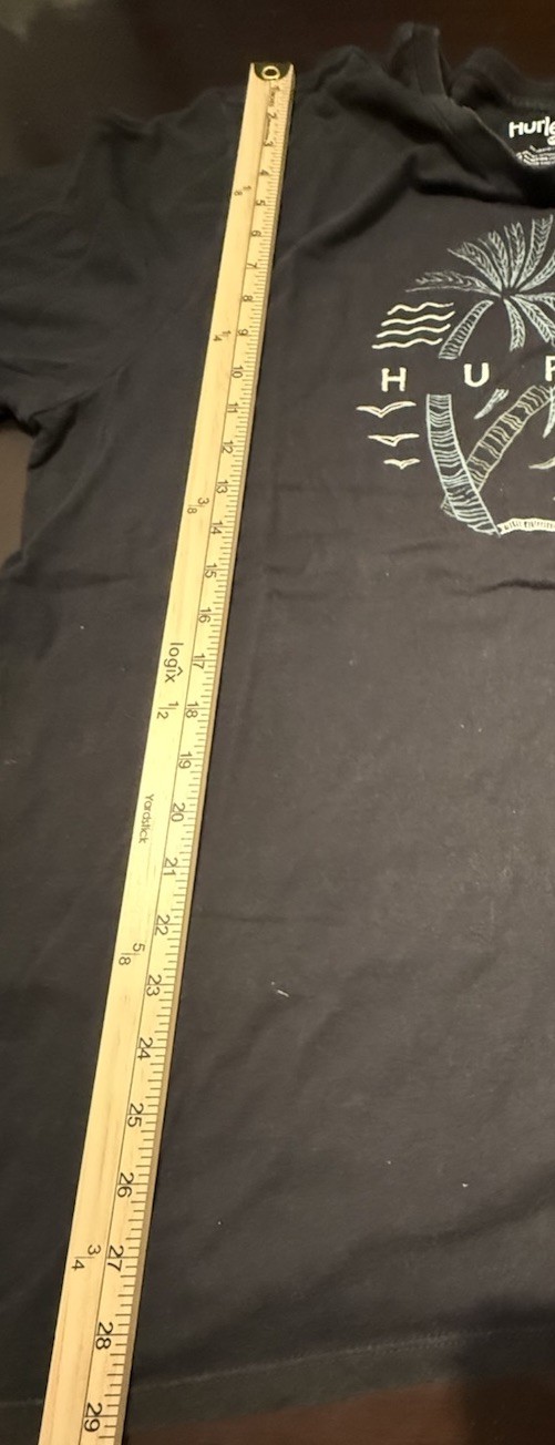 Hurley Palm Tree Graphic T Shirt Mens XXL Black Surf Beach Cotton Tee gallery