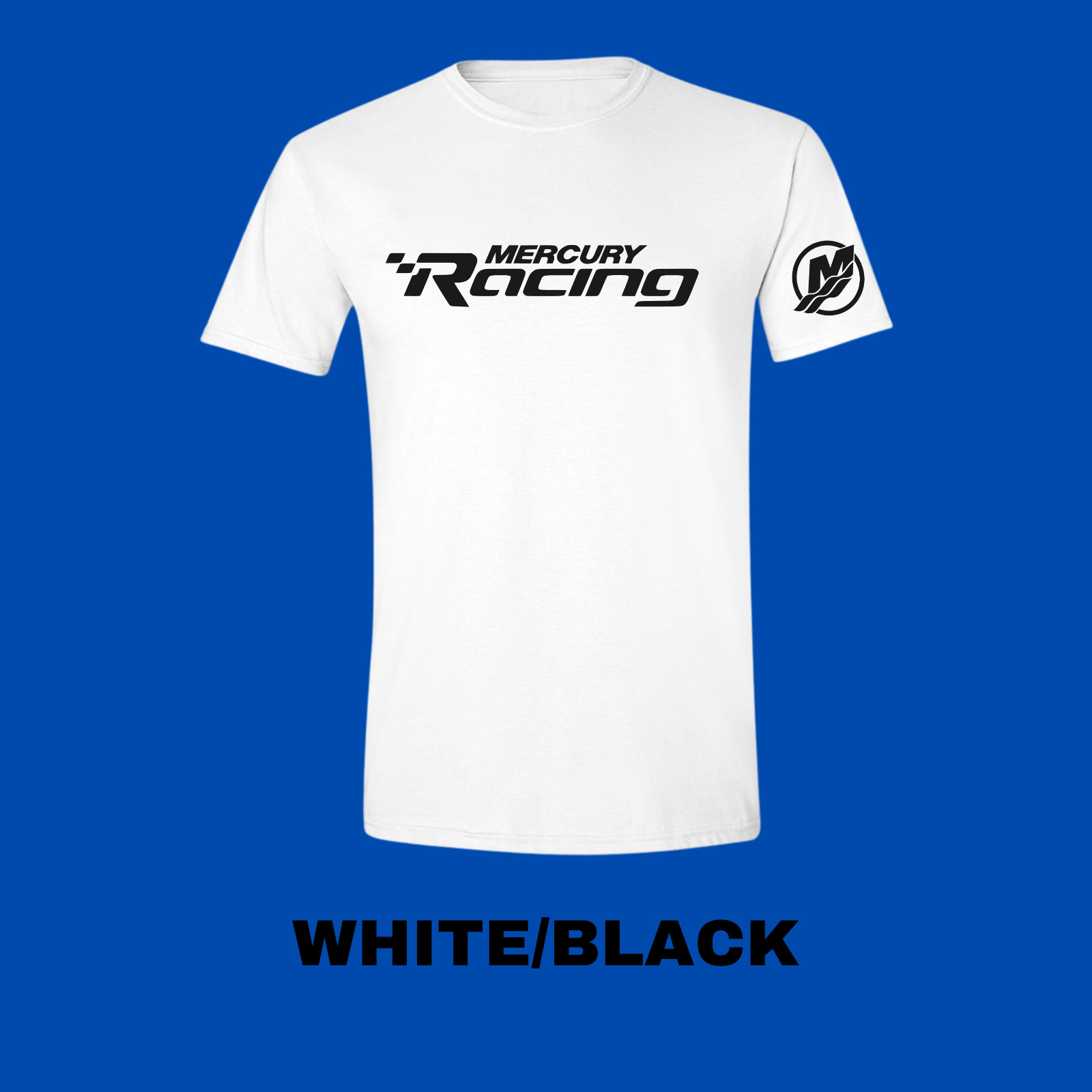 Mercury Racing Outboards Boating Mercruiser T-Shirt With FREE Vinyl Decal L@@K! gallery