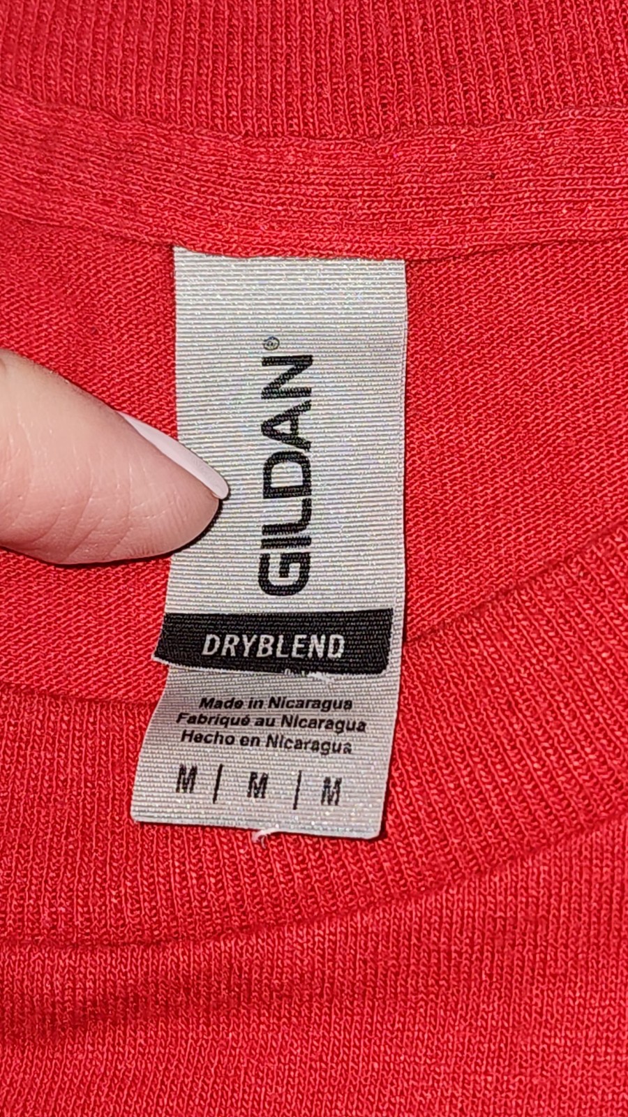 Gildan M Red Crew Neck Tee T-Shirt BG Crown Graphic Print Short Sleeves gallery