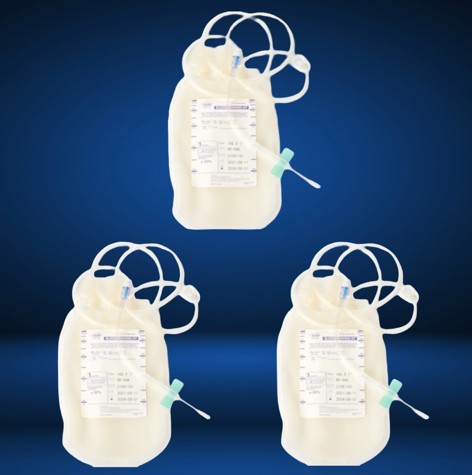 K-Shield Advantage Blood Draw Kit 600 mL with Collection Bag #BK-64A, 3 Bags