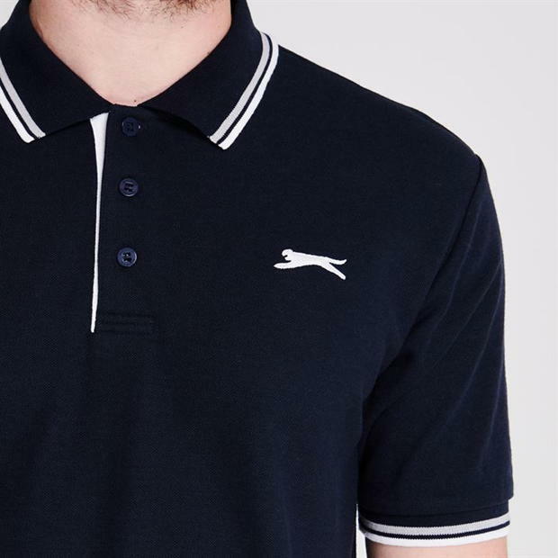 SLAZENGER TIPPED PIQUE POLO SHIRT T SHIRT GOLF TENNIS S M L XL XXL 2XL 3XL 4XL gallery