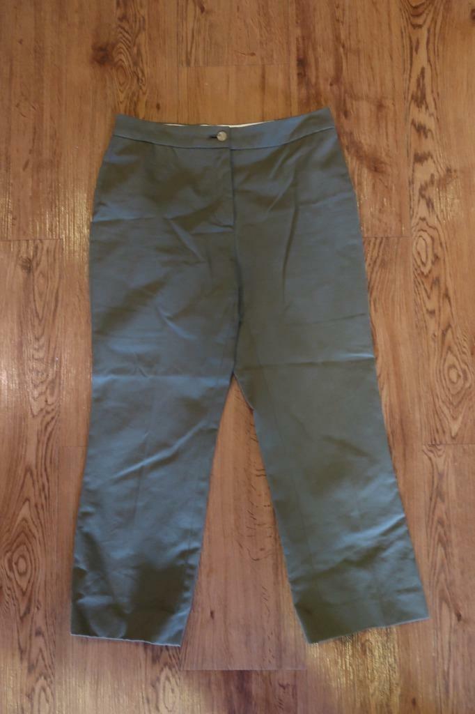 WOMENS MICHAEL KORS OLIVE GREEN CROPPED PANTS 4 * gallery