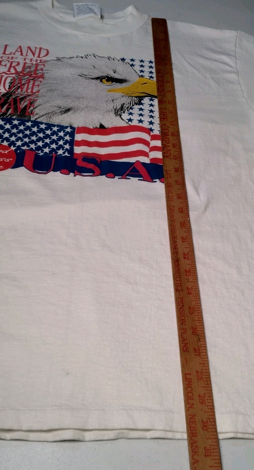 Vintage USA Bald Eagle Shirt XL Land Of The Free Home Of Brave Single Stitch gallery