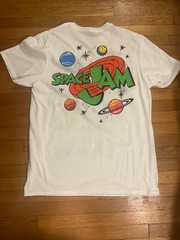 Space Jam All Over Graphic Print T-Shirt Shirt Tee Men 90’s Looney Tunes Movie