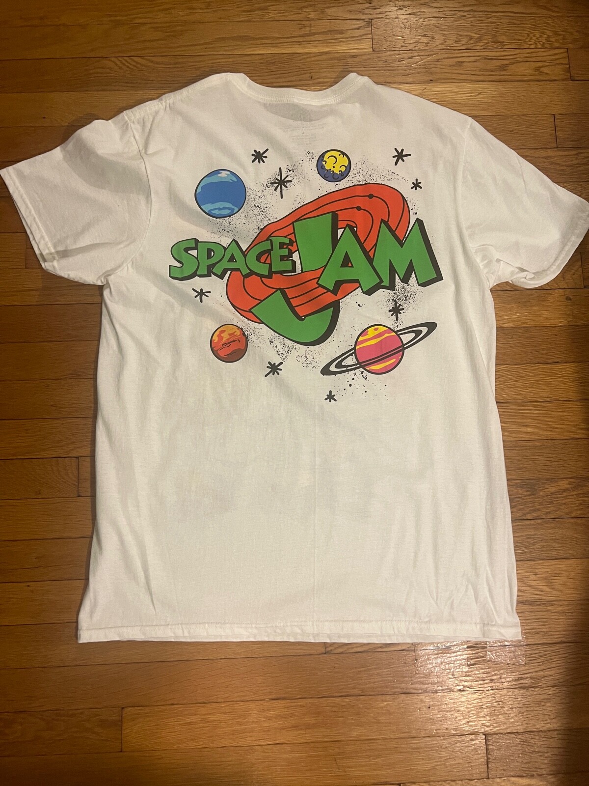 Space Jam All Over Graphic Print T-Shirt Shirt Tee Men 90's Looney Tunes Movie gallery
