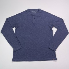 Faherty Shirt Mens Medium Blue Cloud Cotton Long Sleeve Henley Soft Stretch