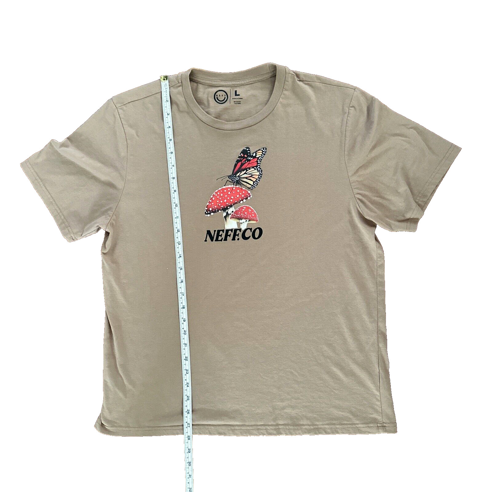 NEW Neff T-shirt Men’s L Mushroom Graphic Camping Outdoor Casual gallery