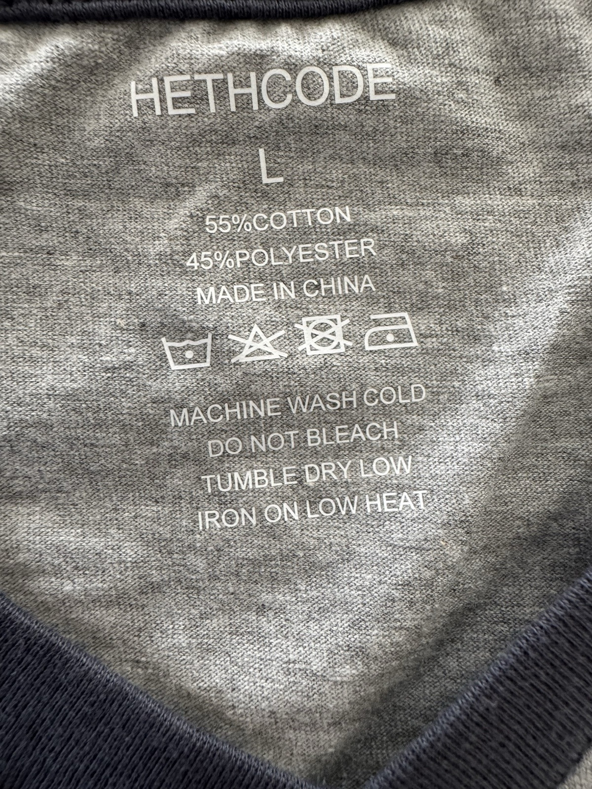 Men's t-shirt Casual Vintage Long Raglan Sleeve V-Neck Running Hiking Baseball L gallery