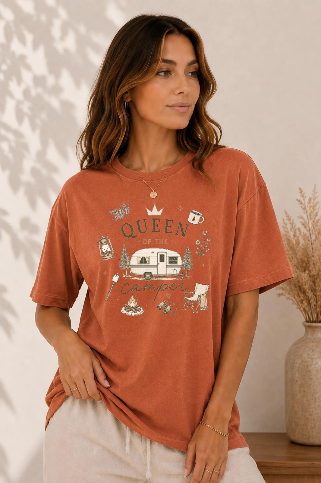 Queen of the Camper Shirt, RV Camping Graphic Tee T-Shirt gallery