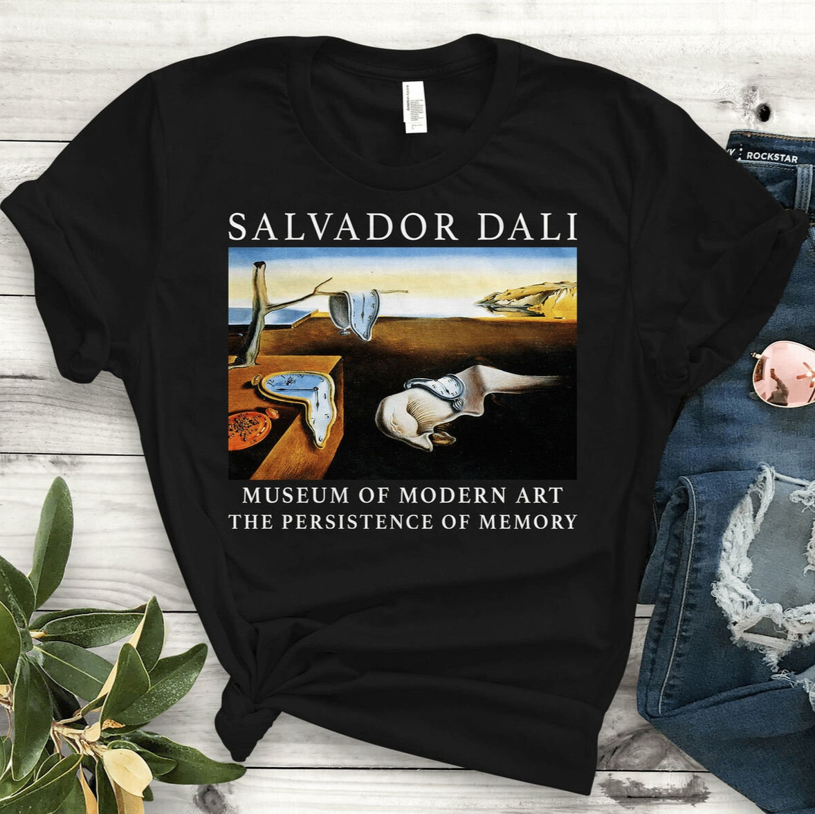 Salvador Dali The Persistence of Memory Surrealist Art MoMA Vintage Unisex Tee gallery