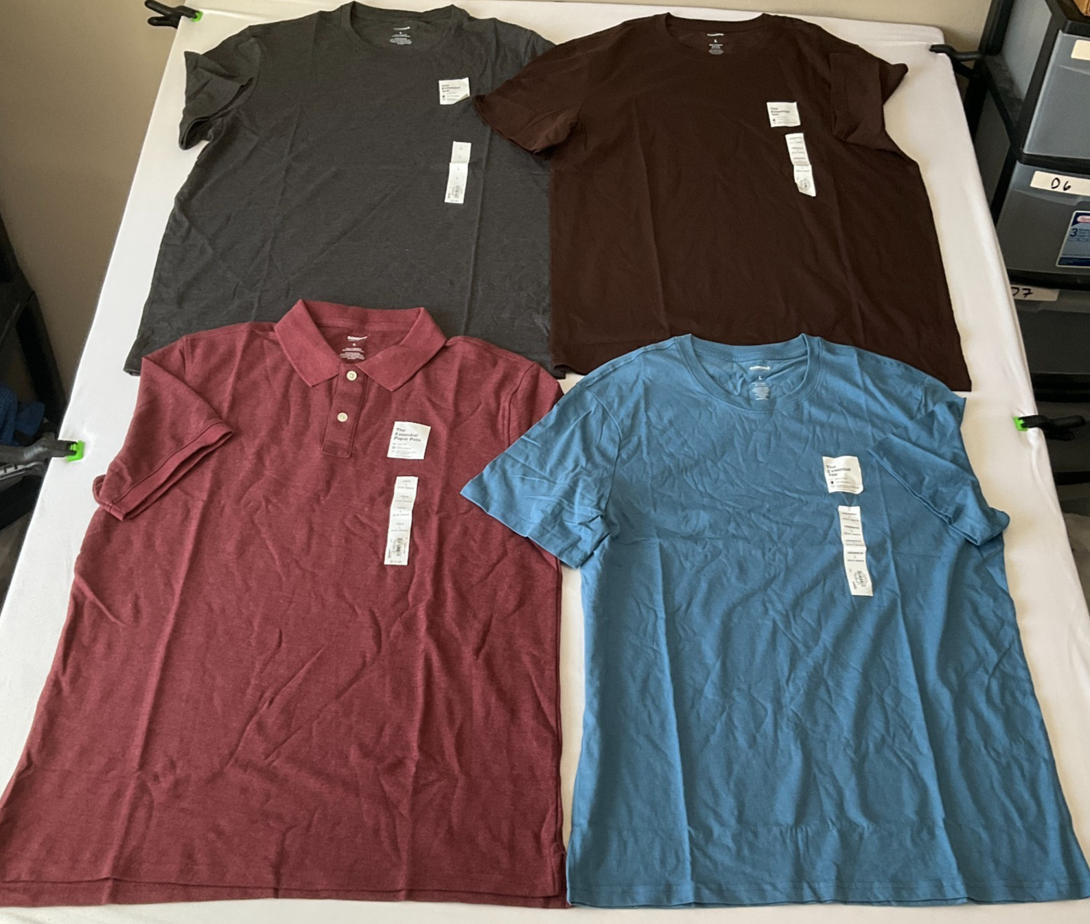 Sonoma T Shirts Mens Size L Multicolor Short Sleeve 3 Crew Neck 1 Polo 4 Shirts