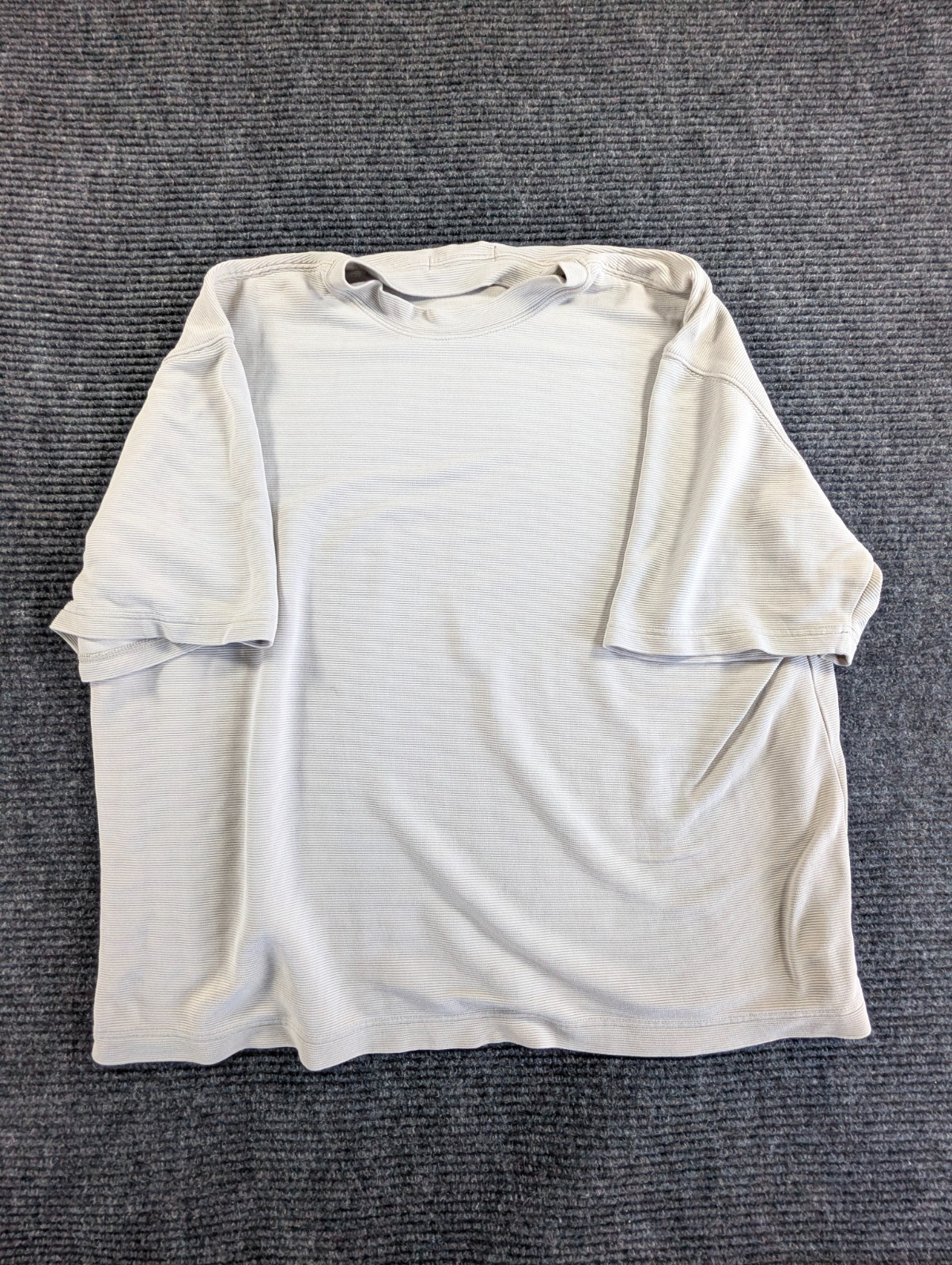 Per Lui Per Lei by Kukki Silk T Shirt Mens Large Beige Short Sleeve Crewneck