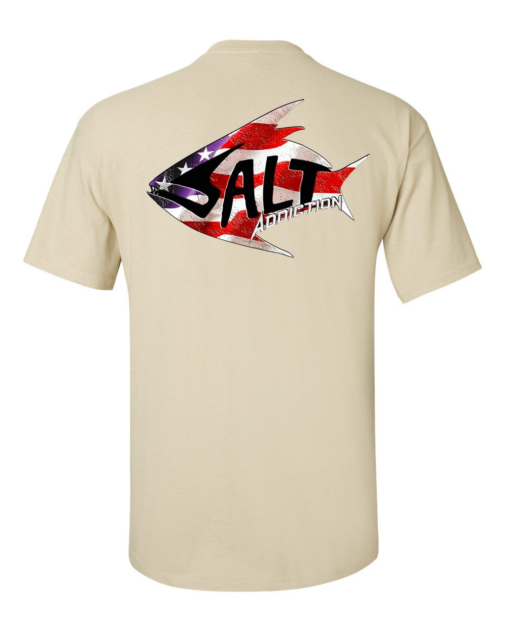 Salt Addiction Patriotic Logo Fishing Short Sleeve T Shirt Cotton Ocean Flag gallery