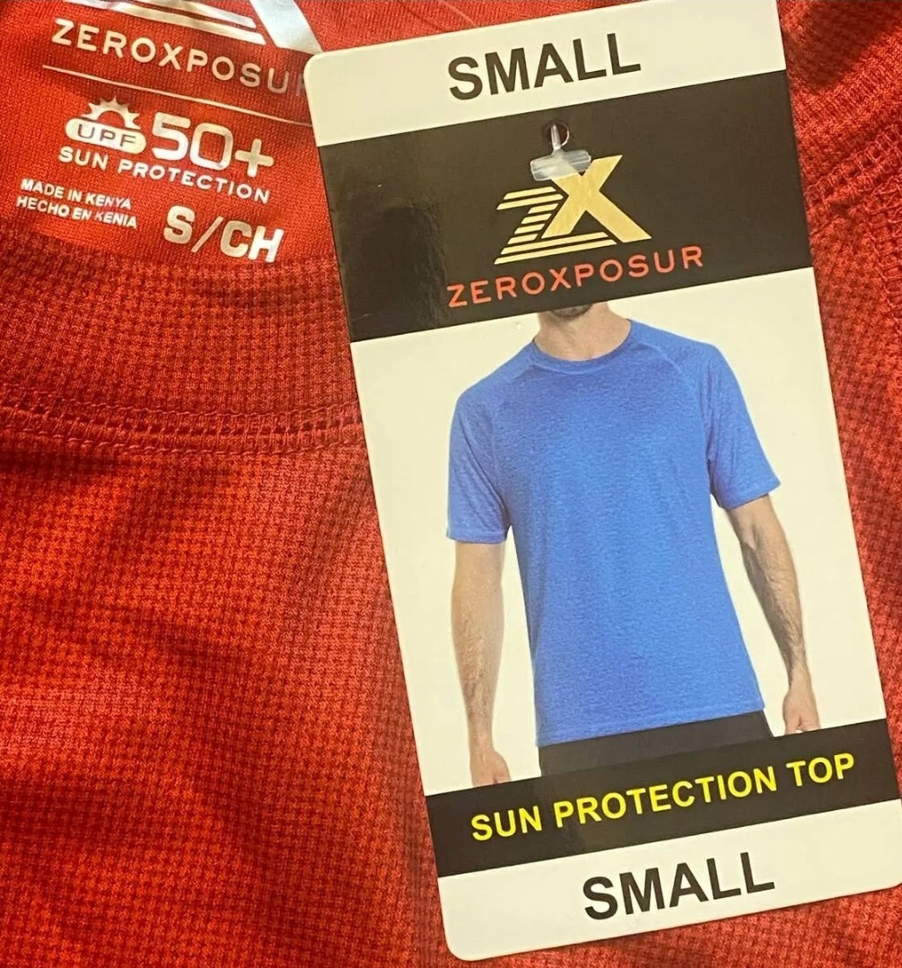 Men's T Shirt Cherry Red Small Zeroxposur Sun Protection Top Upf 50+ Comfort gallery