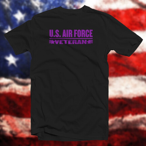 US Air Force Veteran Cotton T-Shirt Star Military United States Armed Forces gallery