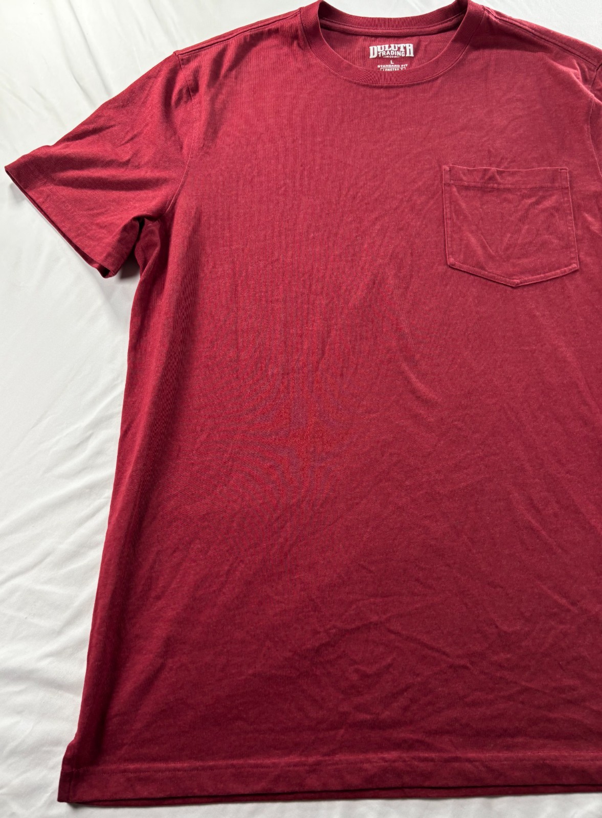 Duluth Trading Co Longtail T-Shirt Mens Sz Large Short Sleeve Red Pocket Tee gallery