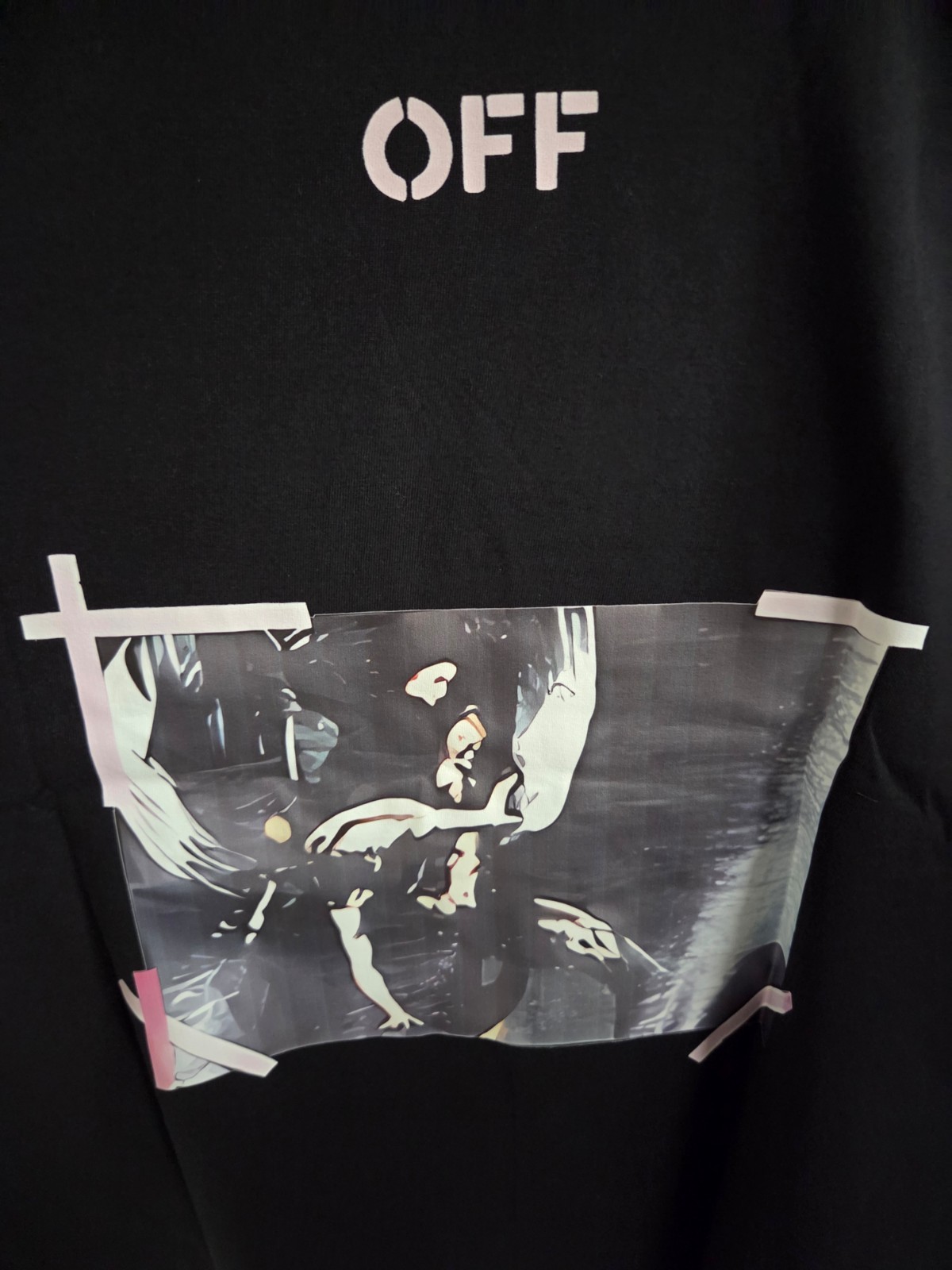 Off Wht Angel Arrow Logo Black Purpe T-Shirt Regular Fit S/M/L/XL T31 gallery