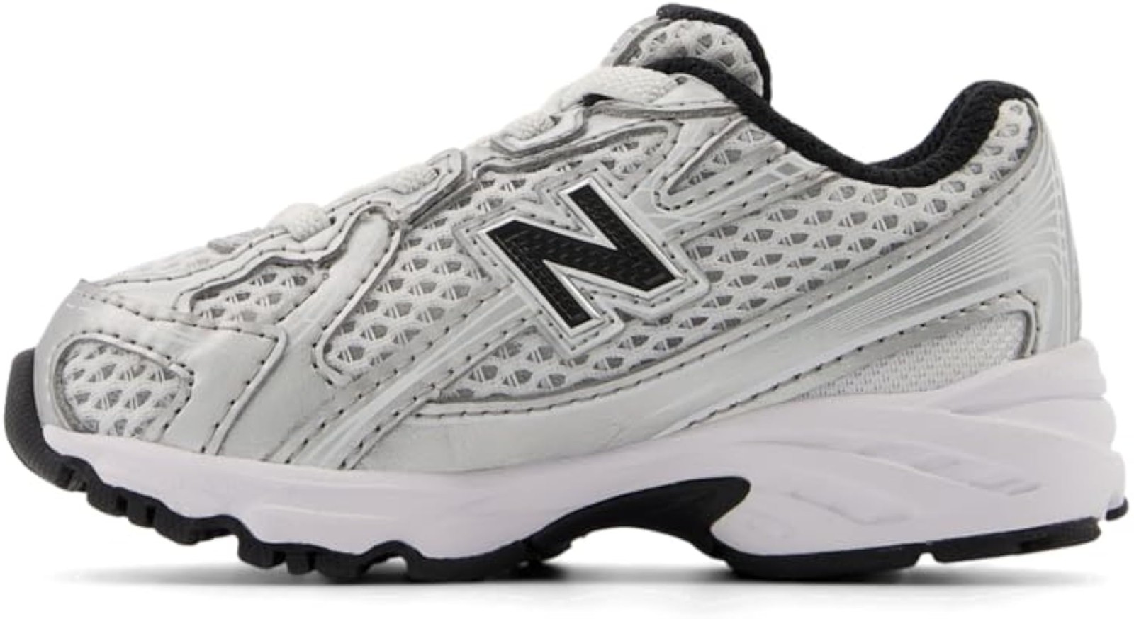 New Balance Unisex-Child 740 Bungee Lace (Infant/Toddler) - Silver Metallic - 5 gallery