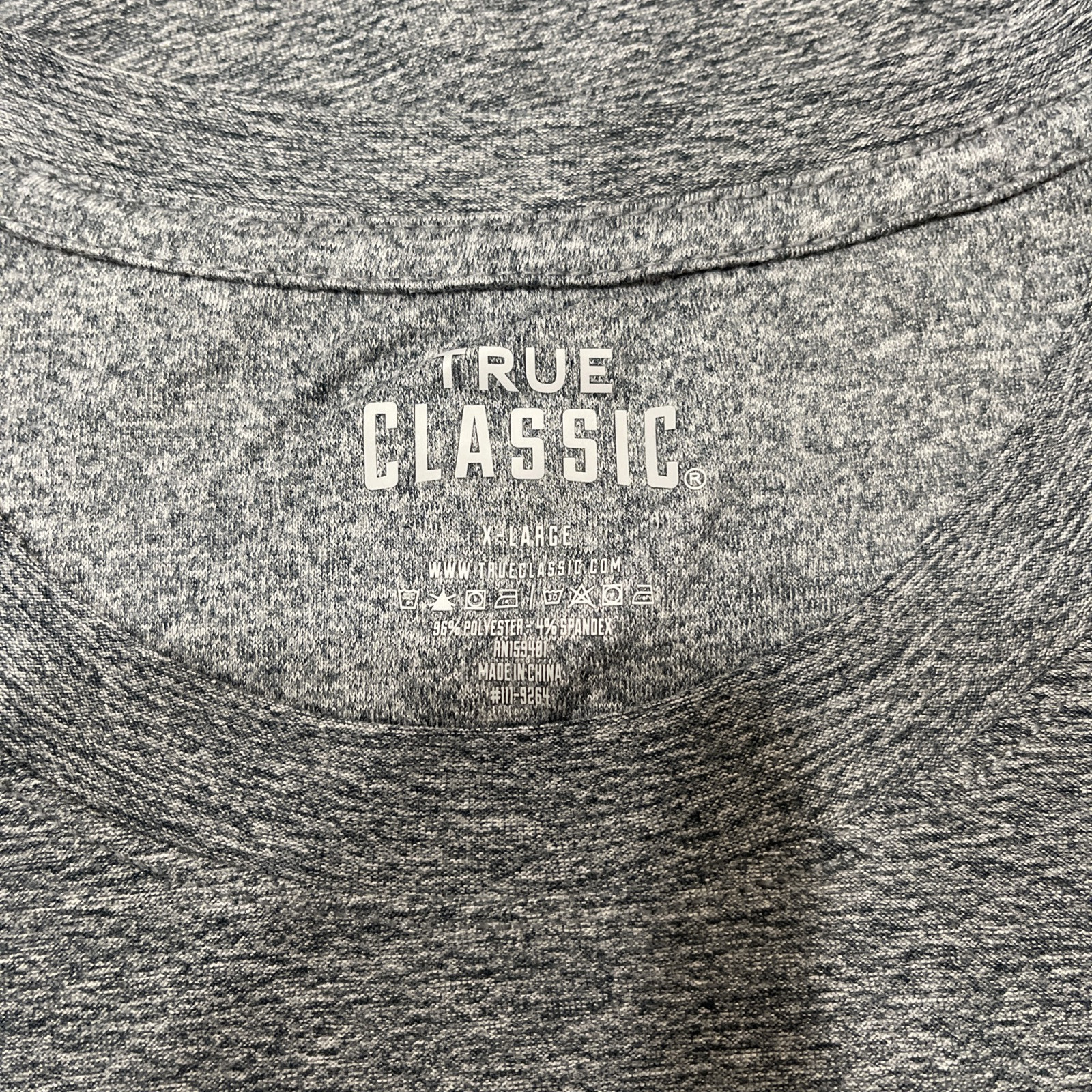 True Classic Crew Neck Short Sleeve Active T-shirt Heather Navy XL gallery
