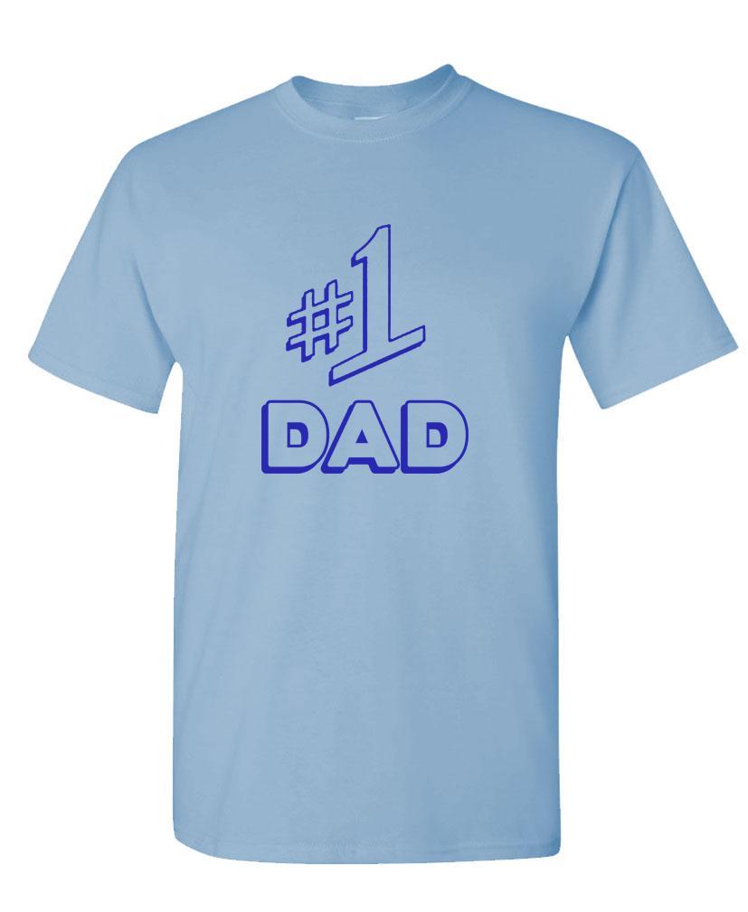 NUMBER 1 DAD - funny fathers day - Mens Cotton T-Shirt gallery