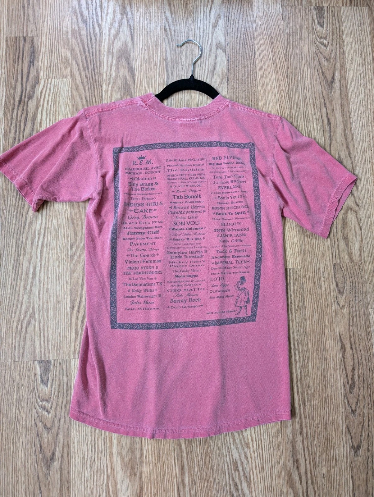 Vintage Bumbershoot Festival T-Shirt L Cotton Knit Pink Graphic 90s gallery
