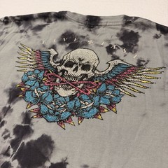 Affliction Black Label Twisted Grin Y2K Castor Grey Black Crystal Wash Shirt L