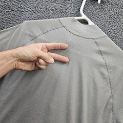 Patagonia Capilene 1/2 Zip Baselayer Silver Polyester Men Large *Small Holes
