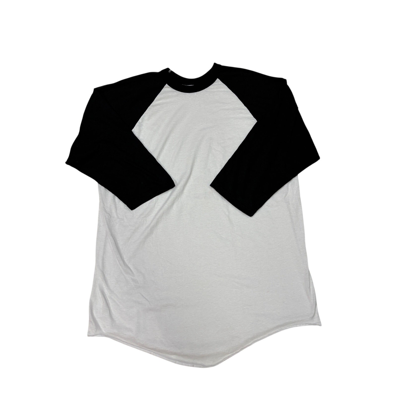 Vintage Russell Baseball T Shirt Mens 2XL White Raglan 3/4 Sleeve USA 90s *READ* gallery