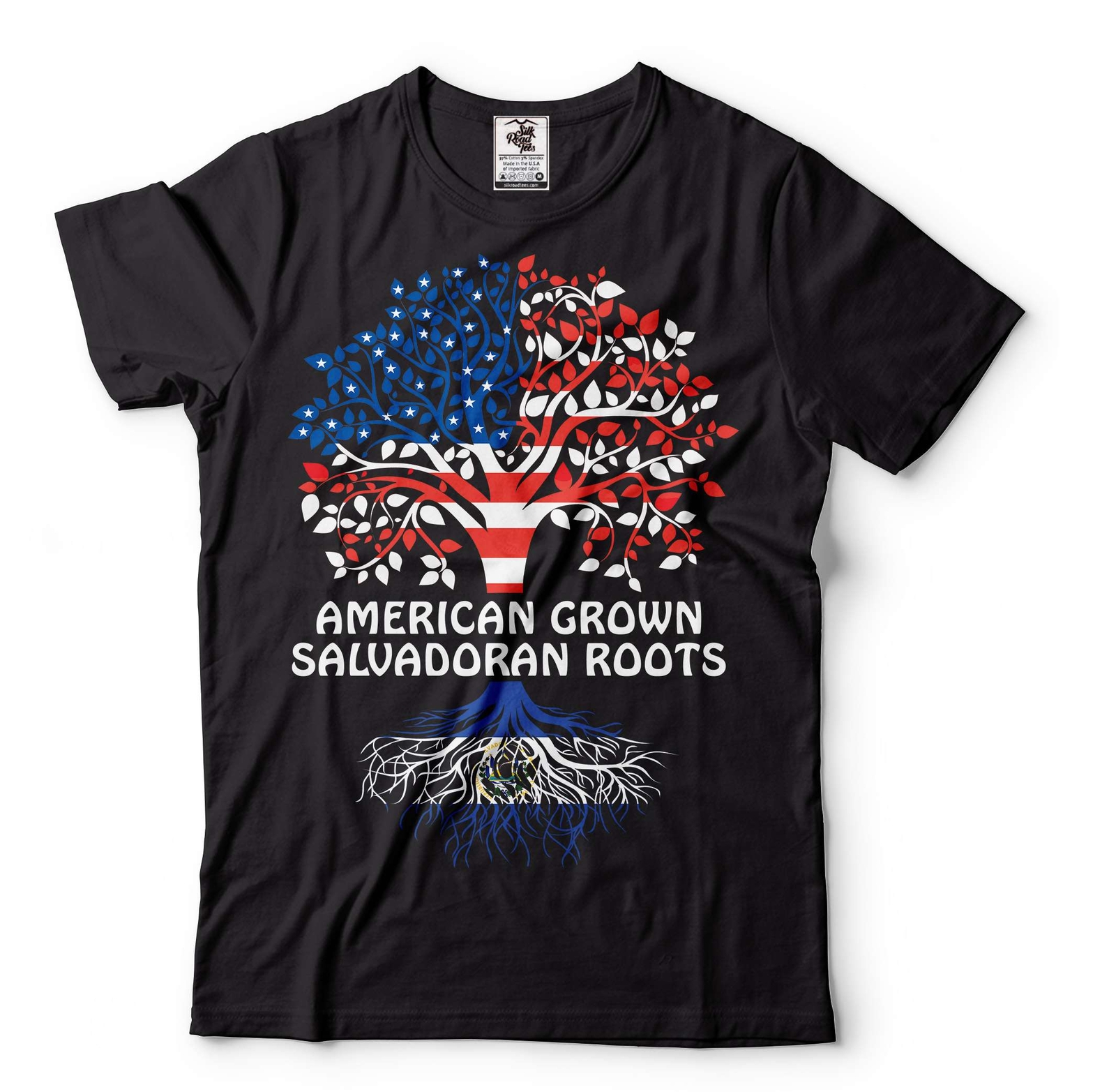 American Grown Salvadoran Roots Shirt El Salvador Shirt El Salvador Flag Tee gallery