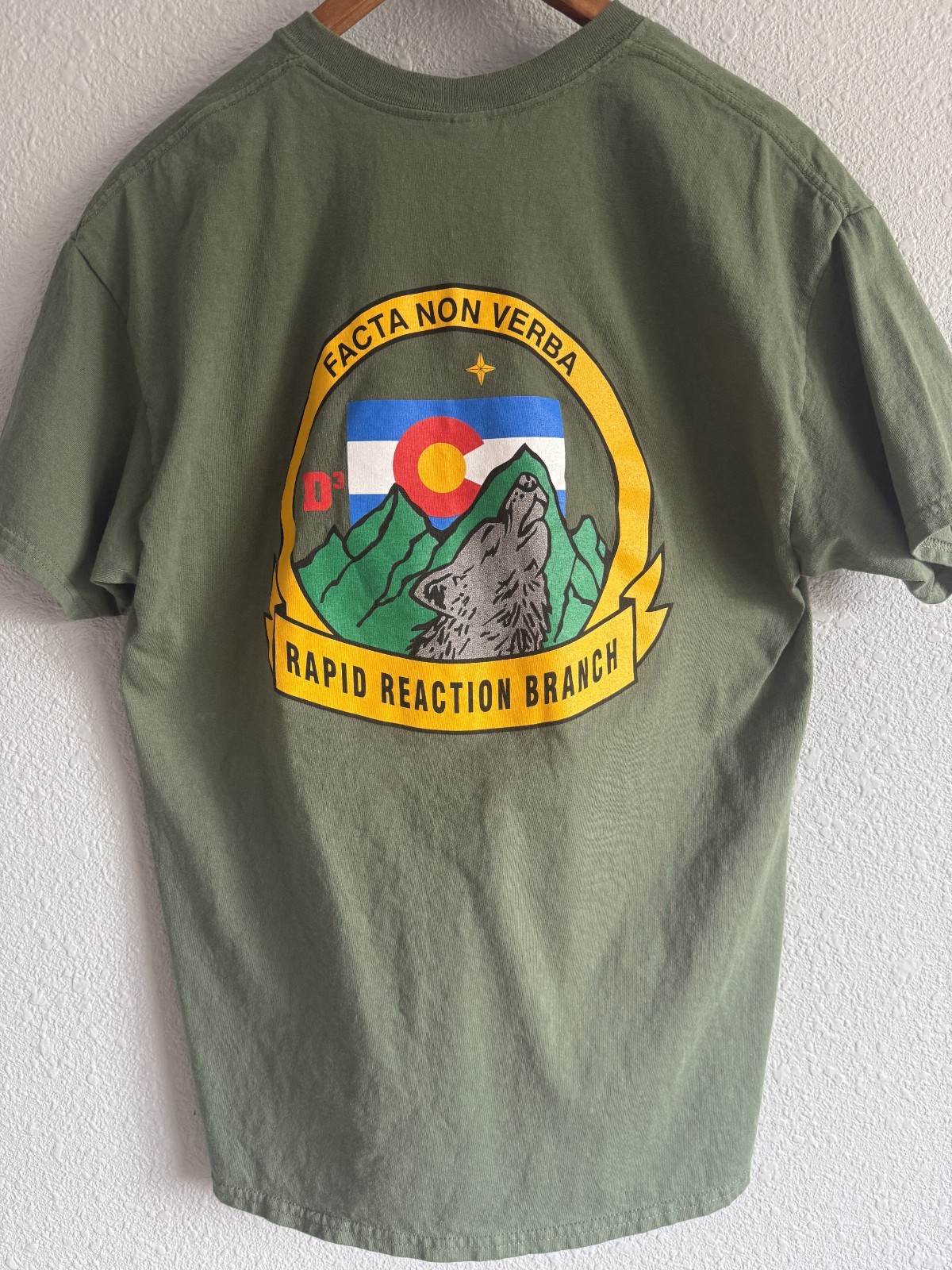 USSF US Space Force Space Delta 3 heavyweight tee Olive L rare military curate gallery