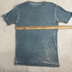 Quiksilver Blue Short Sleeve Graphic Light Weight Shirt Men’s Medium Sheer