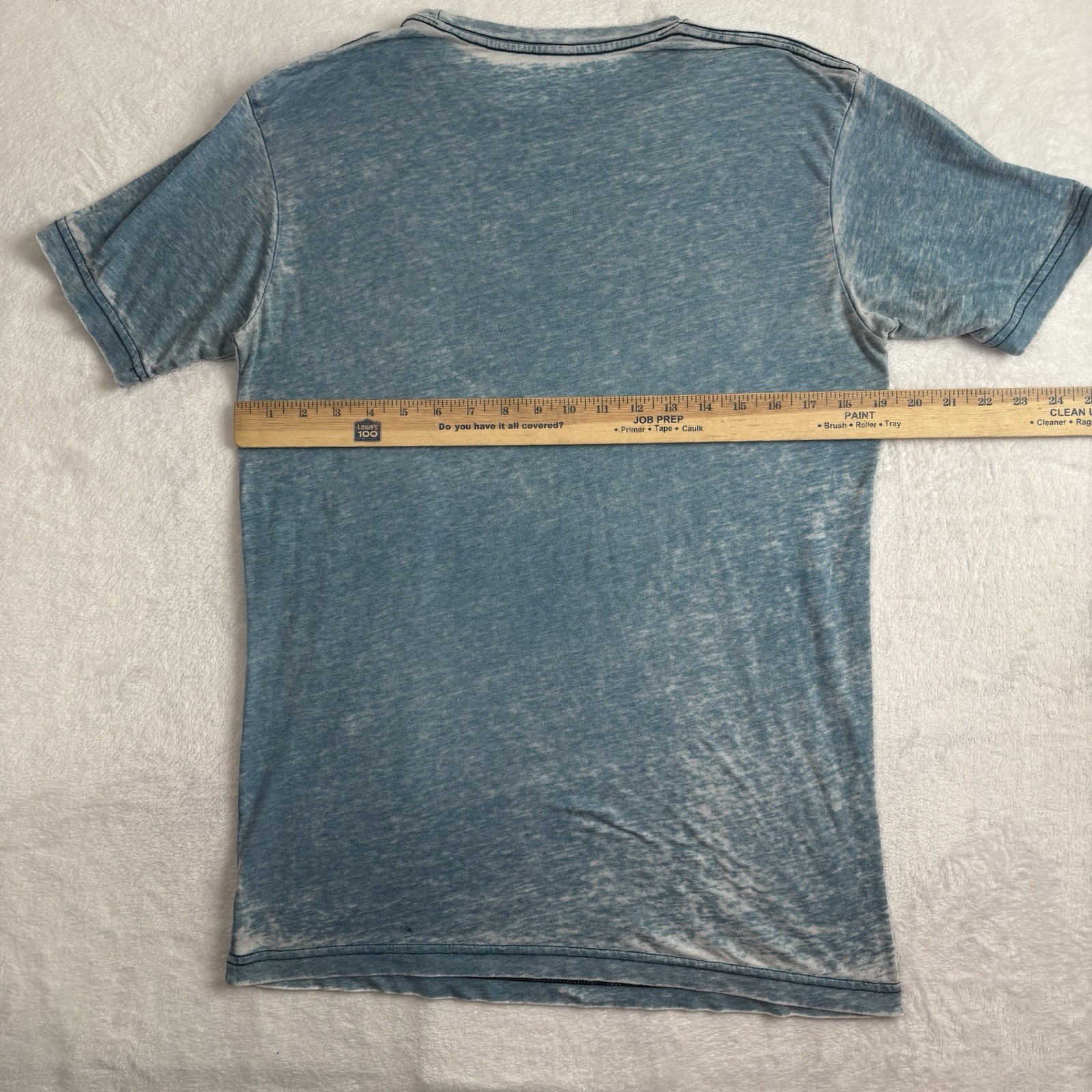 Quiksilver Blue Short Sleeve Graphic Light Weight Shirt Men's Medium Sheer gallery