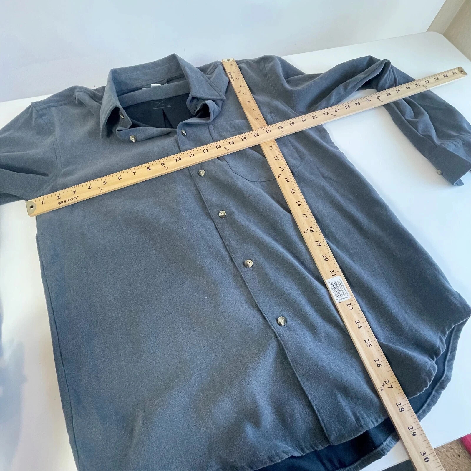 Covington Button Down Dress Shirt Mens M 38-40 Gray Long Sleeve Collared Formal gallery