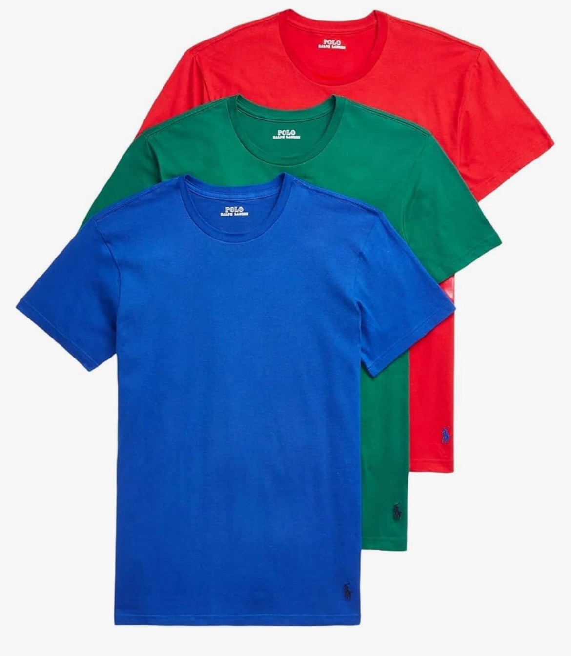Polo Ralph Lauren Small 5Pack Blue Red Navy Grey Green Classic Fit Crewneck New gallery