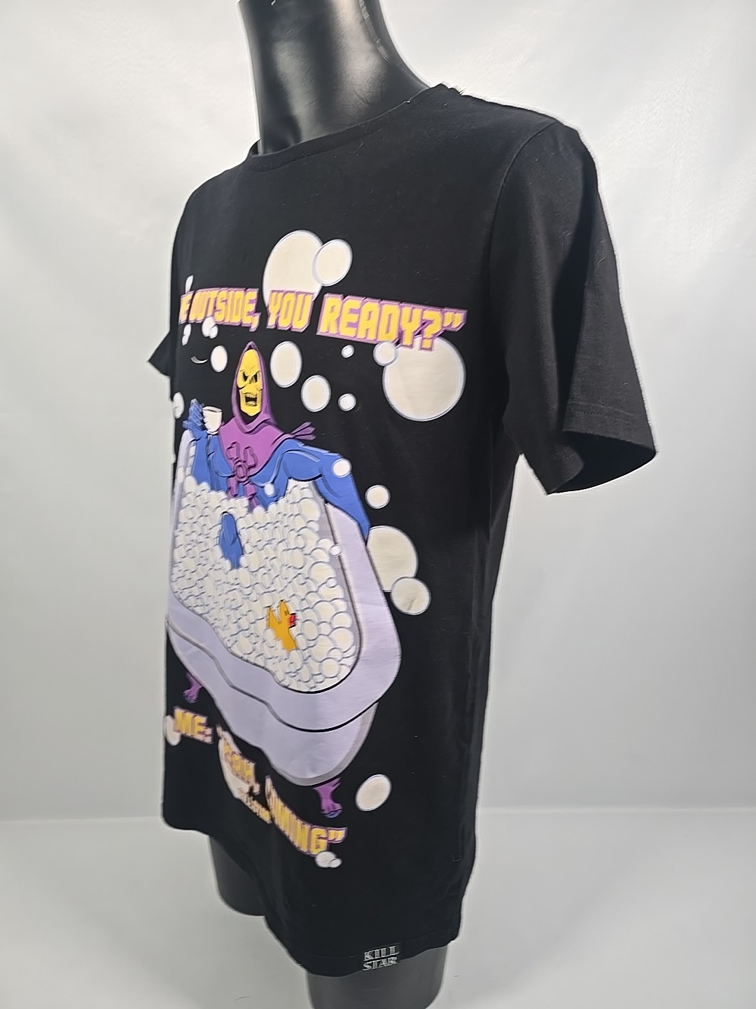 KILLSTAR Skeletor T-Shirt Masters of Universe Chillax Black Unisex Tee XL gallery