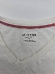 Express T-Shirt Men Large Solid V Neck 100%Cotton. #42919