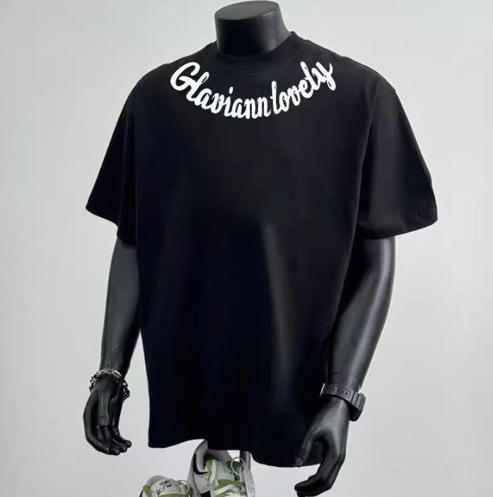 Mens High Street Graphic T-Shirt 220g Heavy Cotton Letter Print Short Sleeve Top gallery