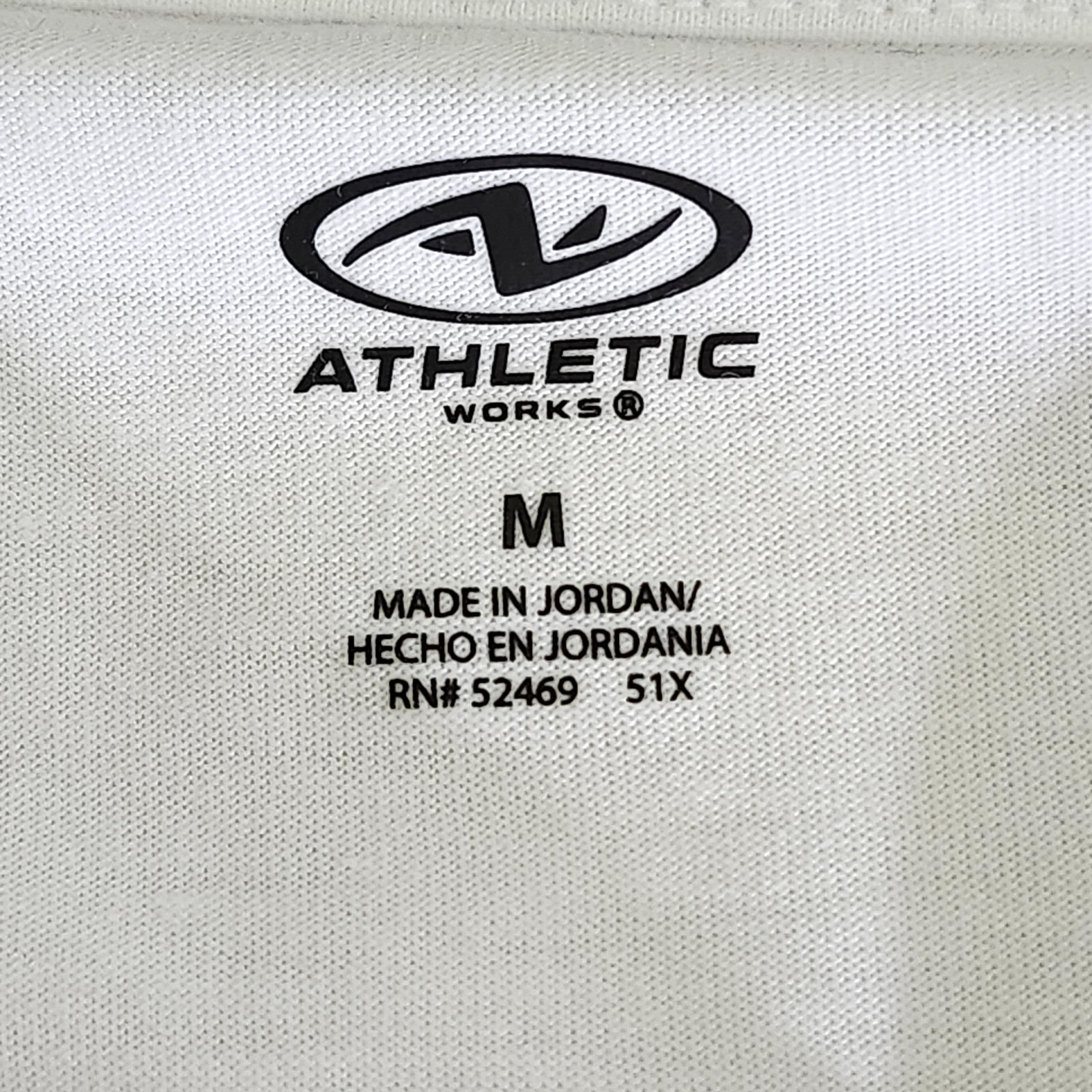 Men's T-Shirt Size Medium White Long Sleeve Athletic Works Moisture Wicking gallery