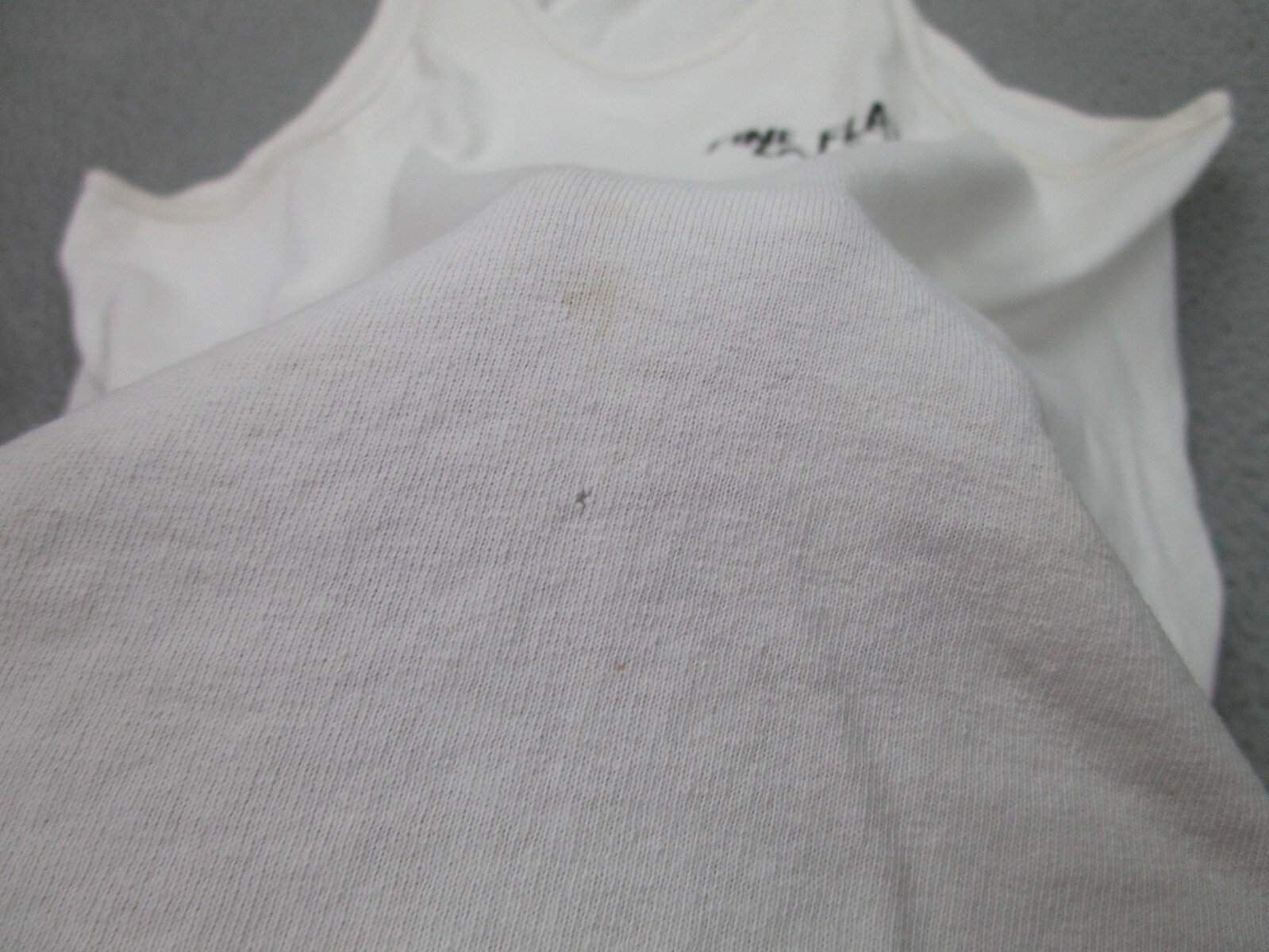 VINTAGE Pine Flat Lake Shirt Mens XL White Grunge Fisherman Tank Top Boat Marina gallery