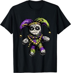 Mardi Gras Witch Doctor Goth Voodoo Doll Design Unisex T-Shirt